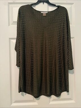 VGAR Gray Textured Long Sleeve Tunic Dressy